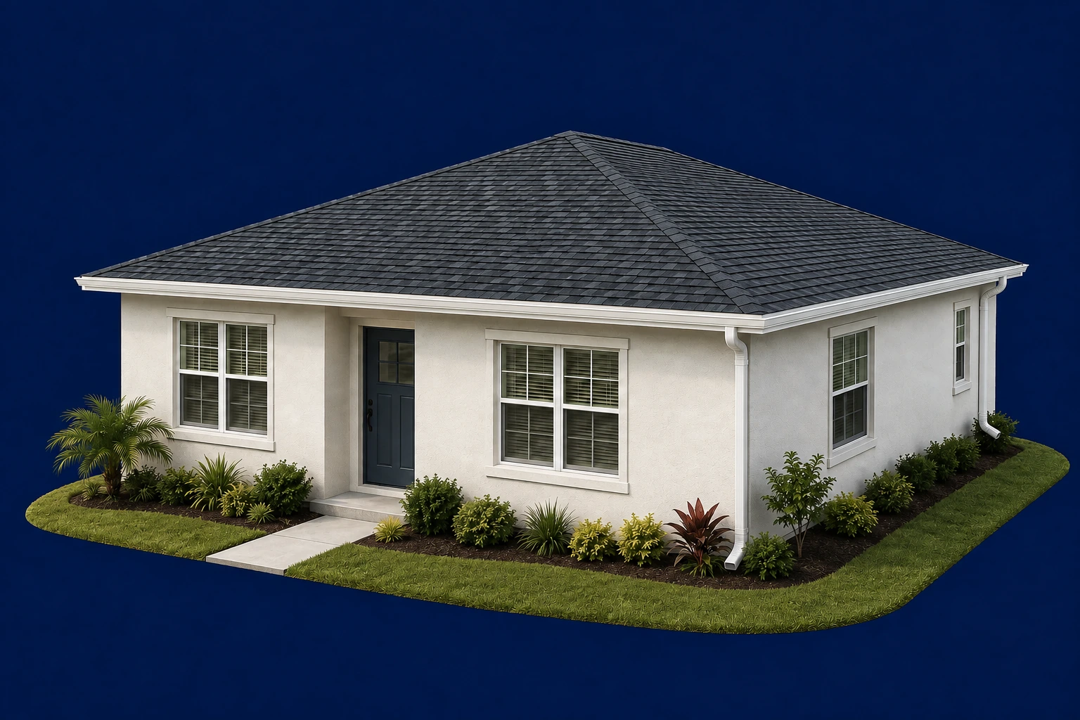 Finished seamless gutter installation on a Central Florida home